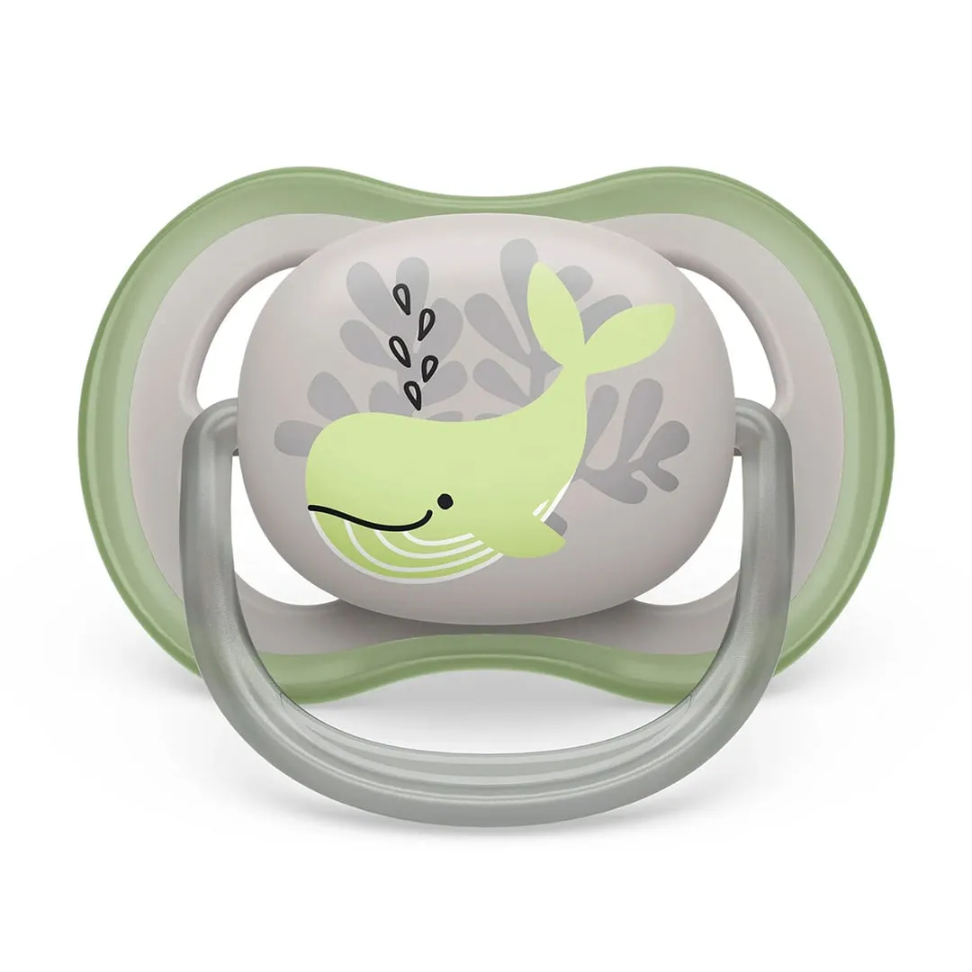 Philips Avent Suce Ultra Air 6-18 mois Tortue Orange  Baleine Verte (2)