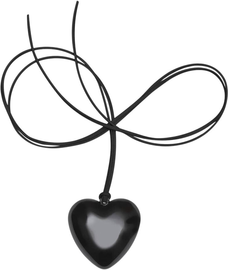 The Good Statement BIG HEART NECKLACE / BLACK Black