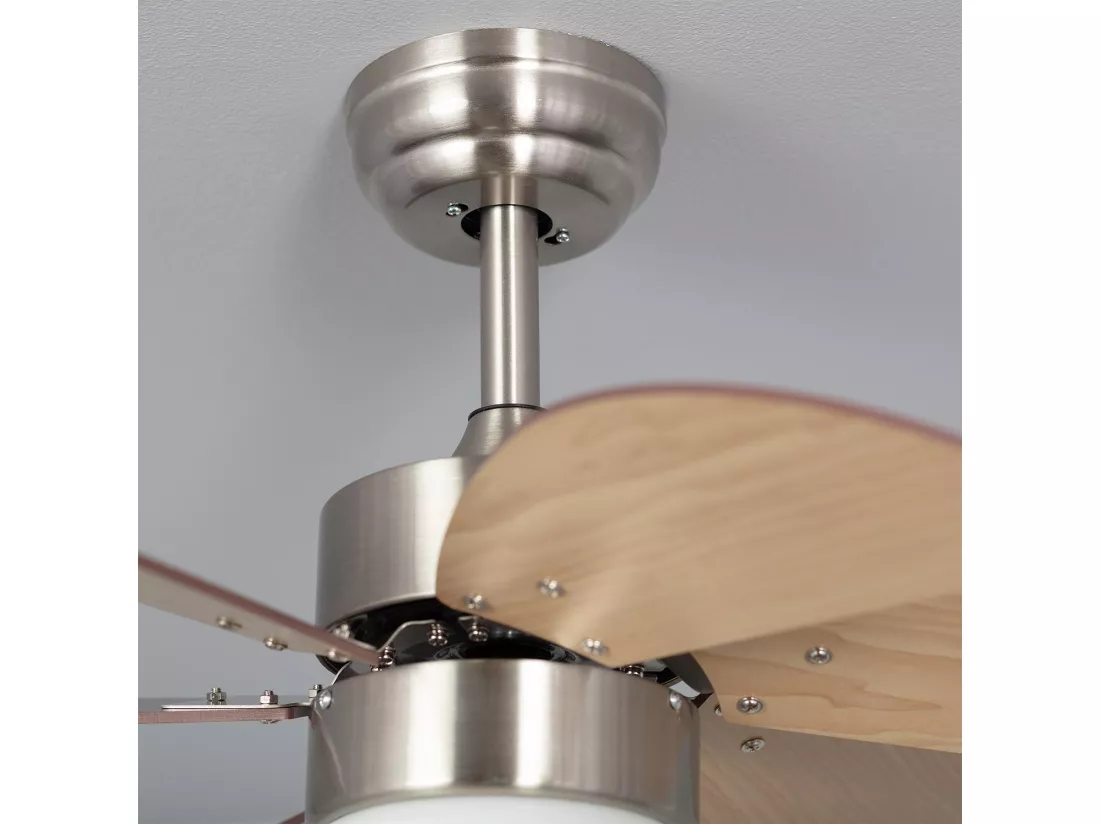 Ventilateur de Plafond Silencieux Orion Bois 81cm Moteur DC Argent