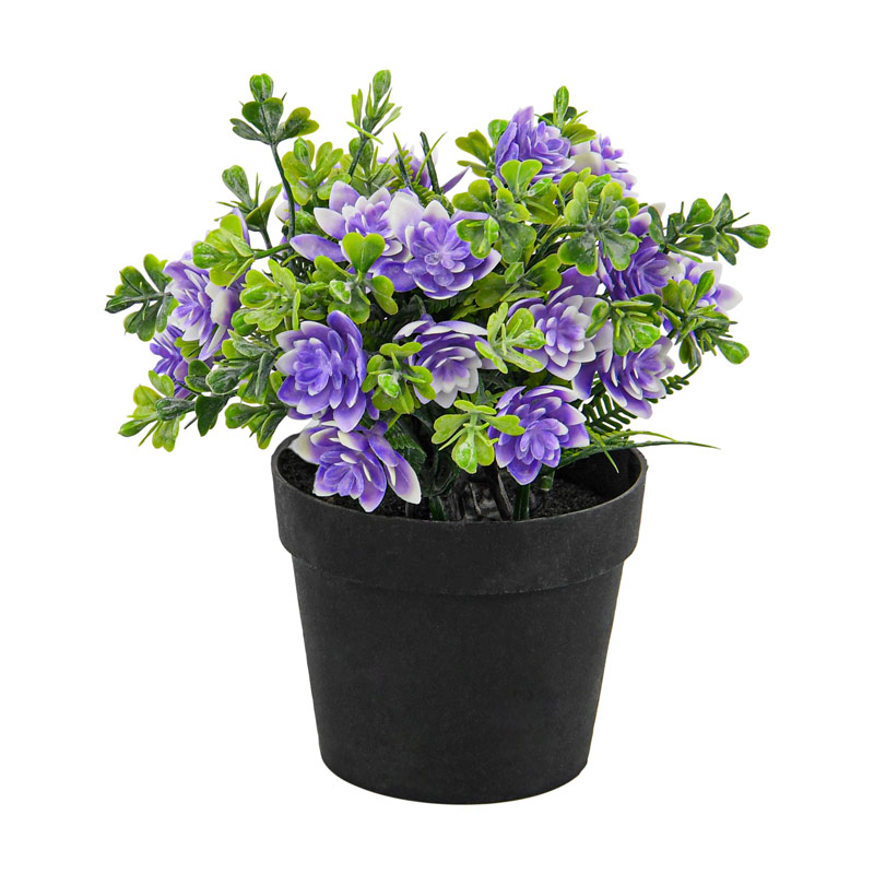 Pot de trèfles fleuri artificielles