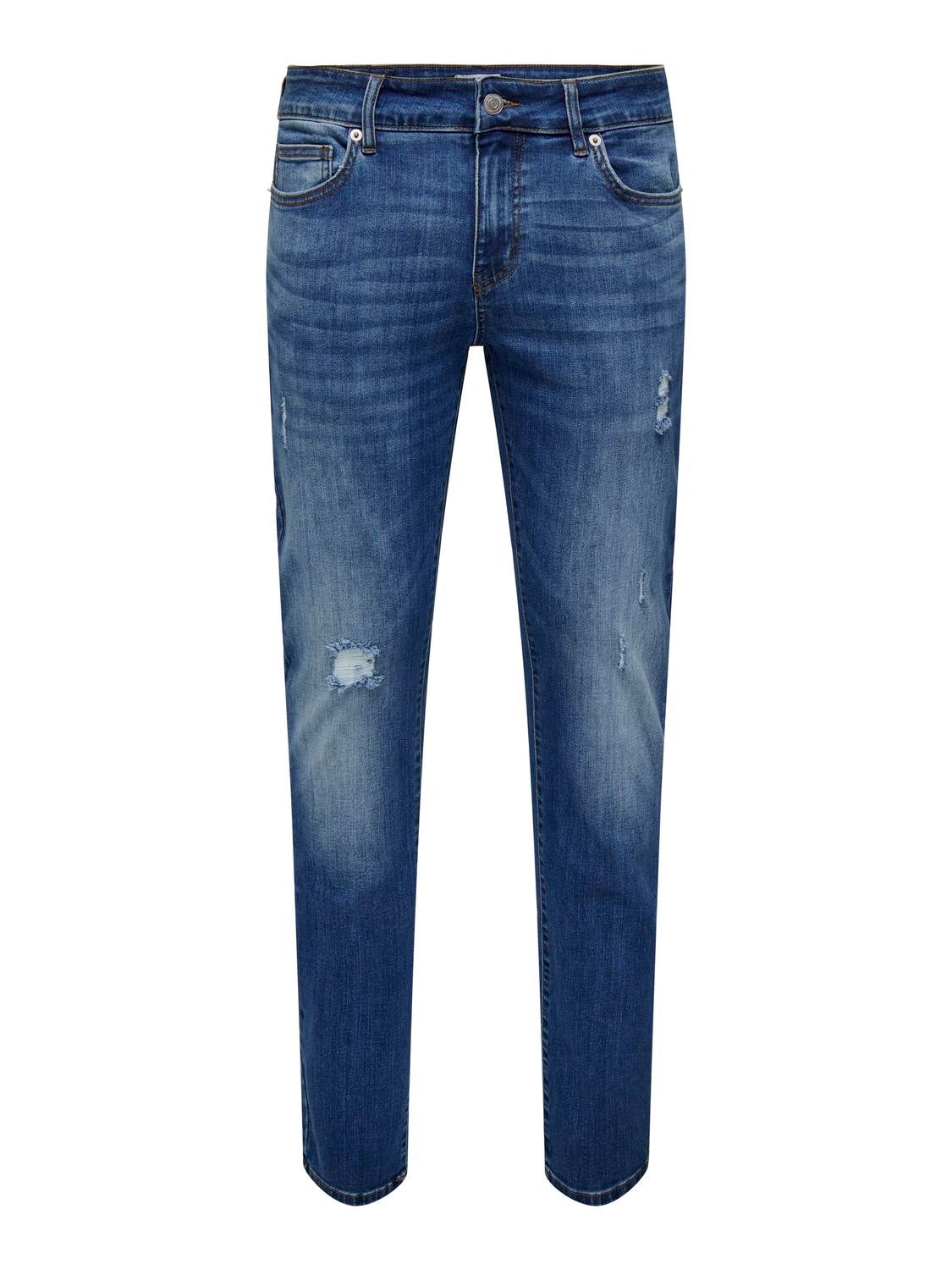 ONSLOOM Mid Rise Slim Fit Jeans Medium Blue Denim