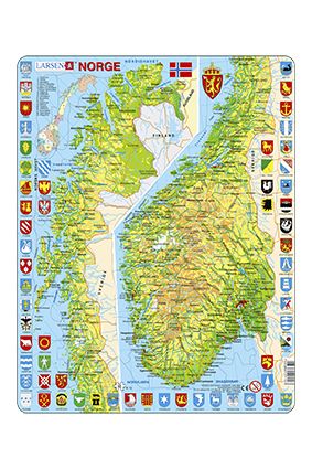 Platepusle maxi Norgeskart (Sør/Nord)