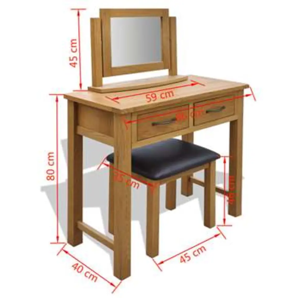 vidaXL - Kaptafel - Bruin - Hout