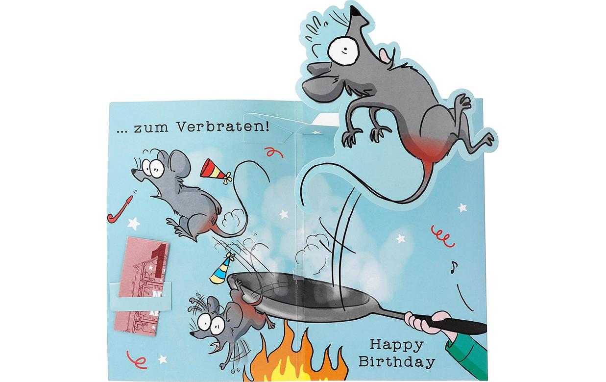 Musikkarte beweglich Geburtstag, MausGeburtstagskarte mit Musik