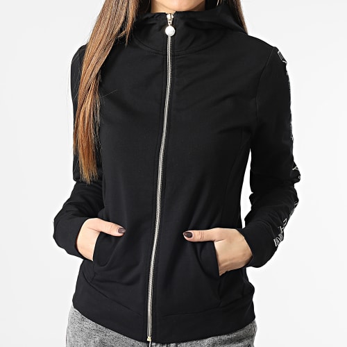 Sweat Capuche Zippé Femme 6LTM07-TJFTZ Noir