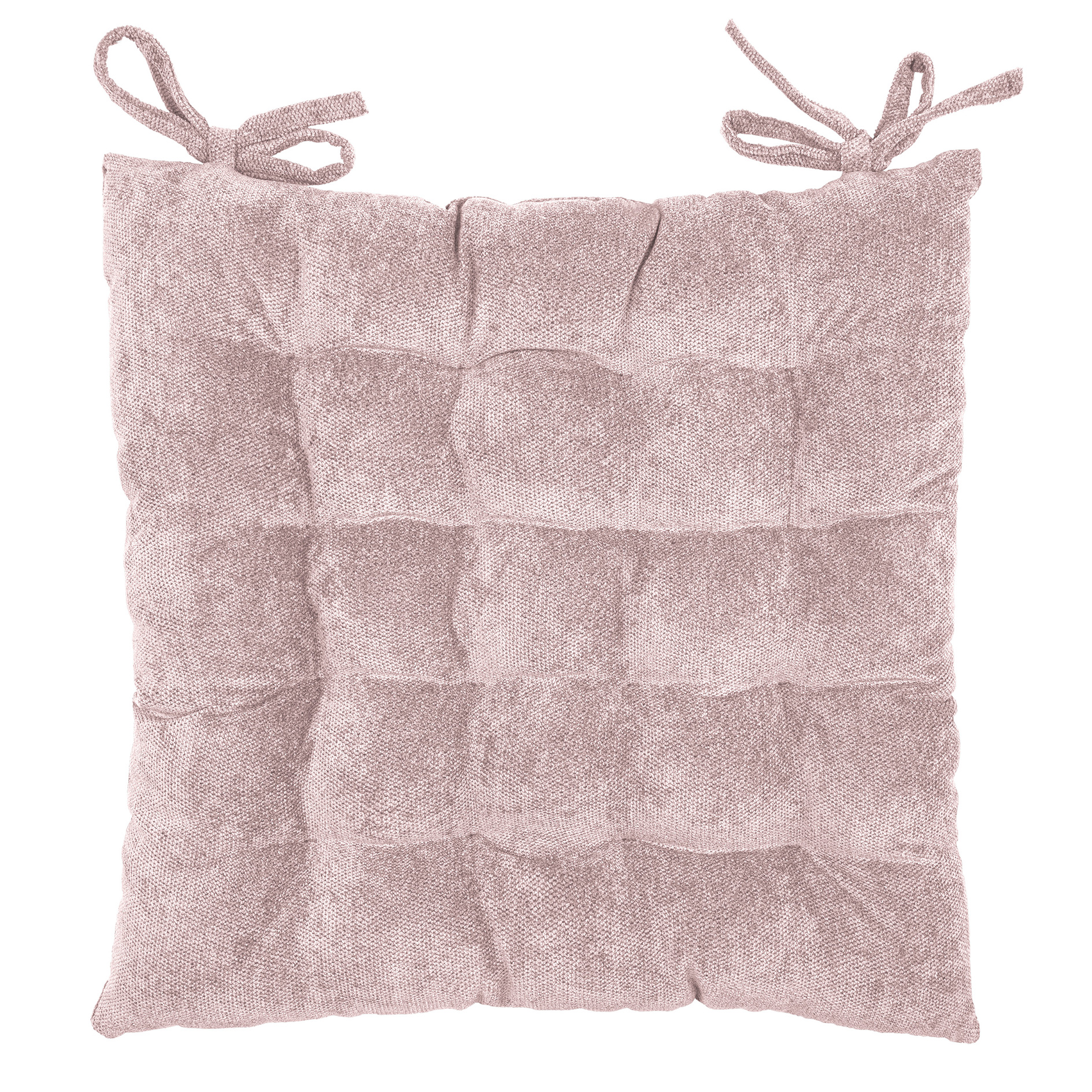 Sitzkissen - rosa - mit Bindebändern - 40x40 cm