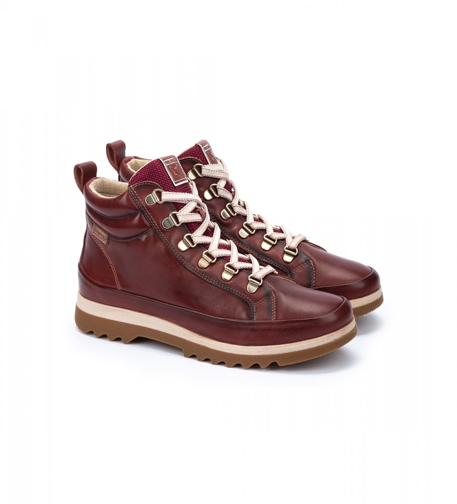 Botas de tornozelo Pikolinos Vigo em couro marrom