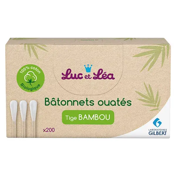 Luc et Léa Hygiène et Soins Bâtonnet Ouaté Tige Papier Recyclé 200 unités