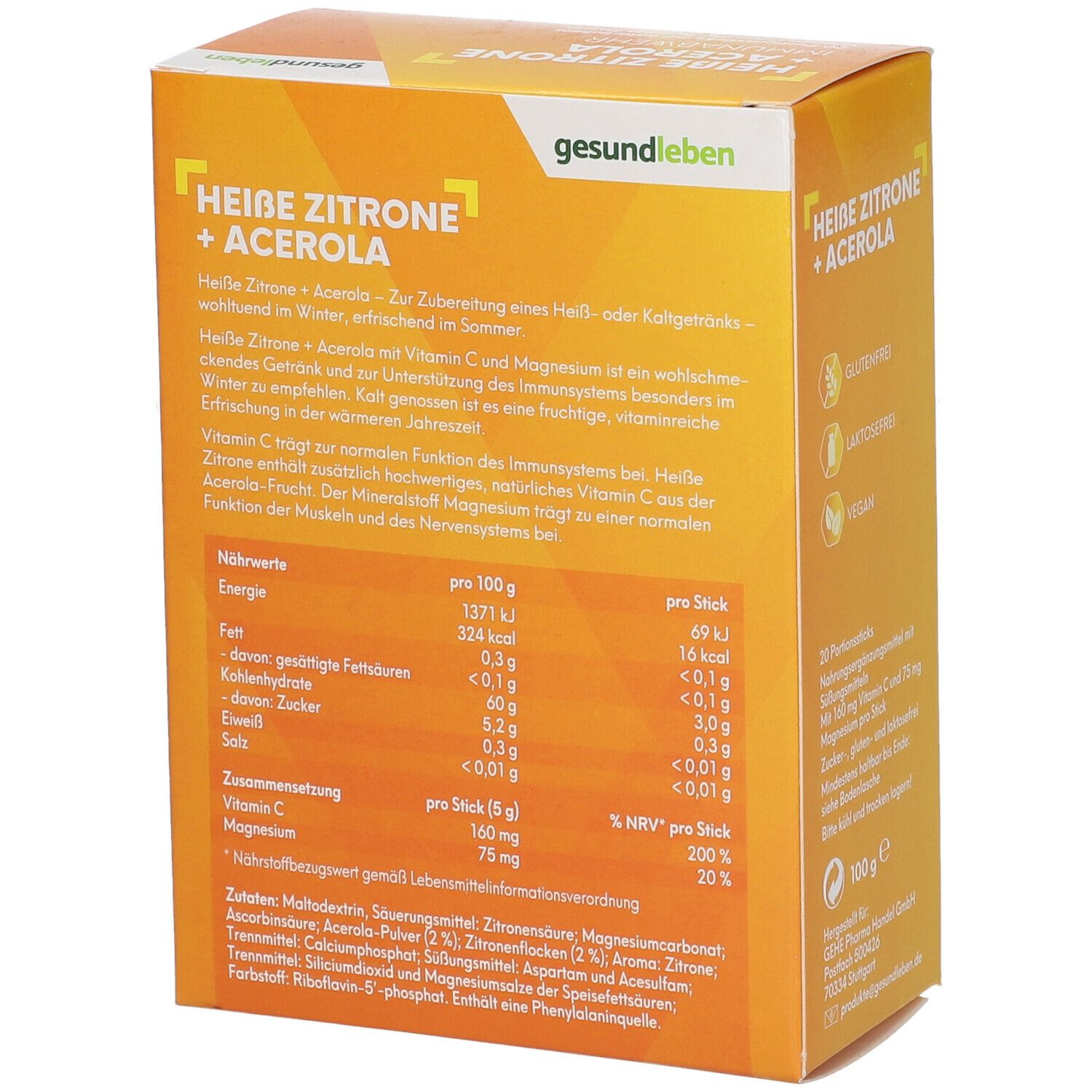 gesundleben Heiße Zitrone + Acerola Immunabwehr