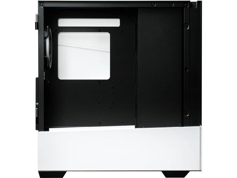 Enermax PC-Gehäuse ENERMAXK8 Schwarz/Weiss Gaming-Mid-Tower mit ausgezeichneter Luftversorgung