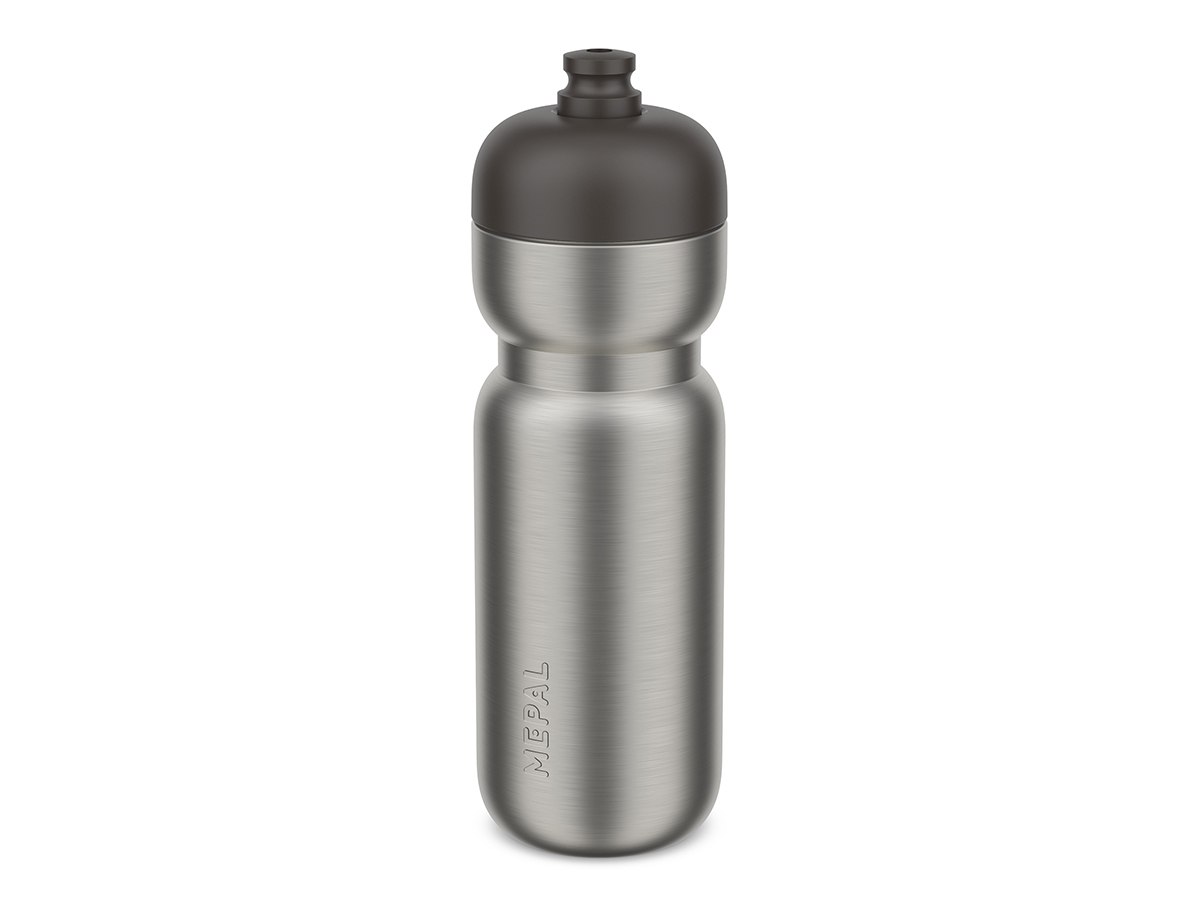 Mepal Sport 800 ml RVS pull bidon - Graphite black