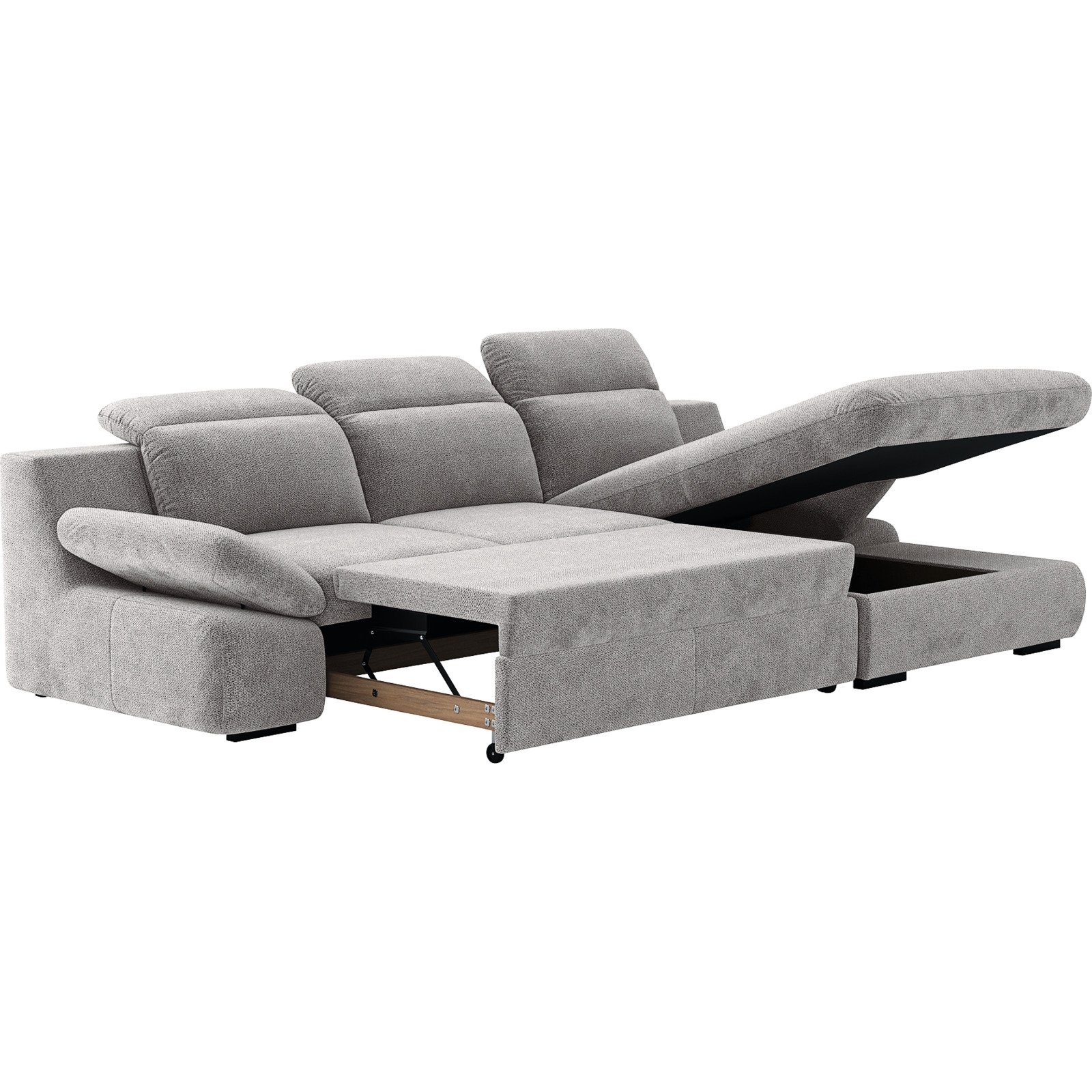 Ecksofa Lorena Stoff, Recamière rechts