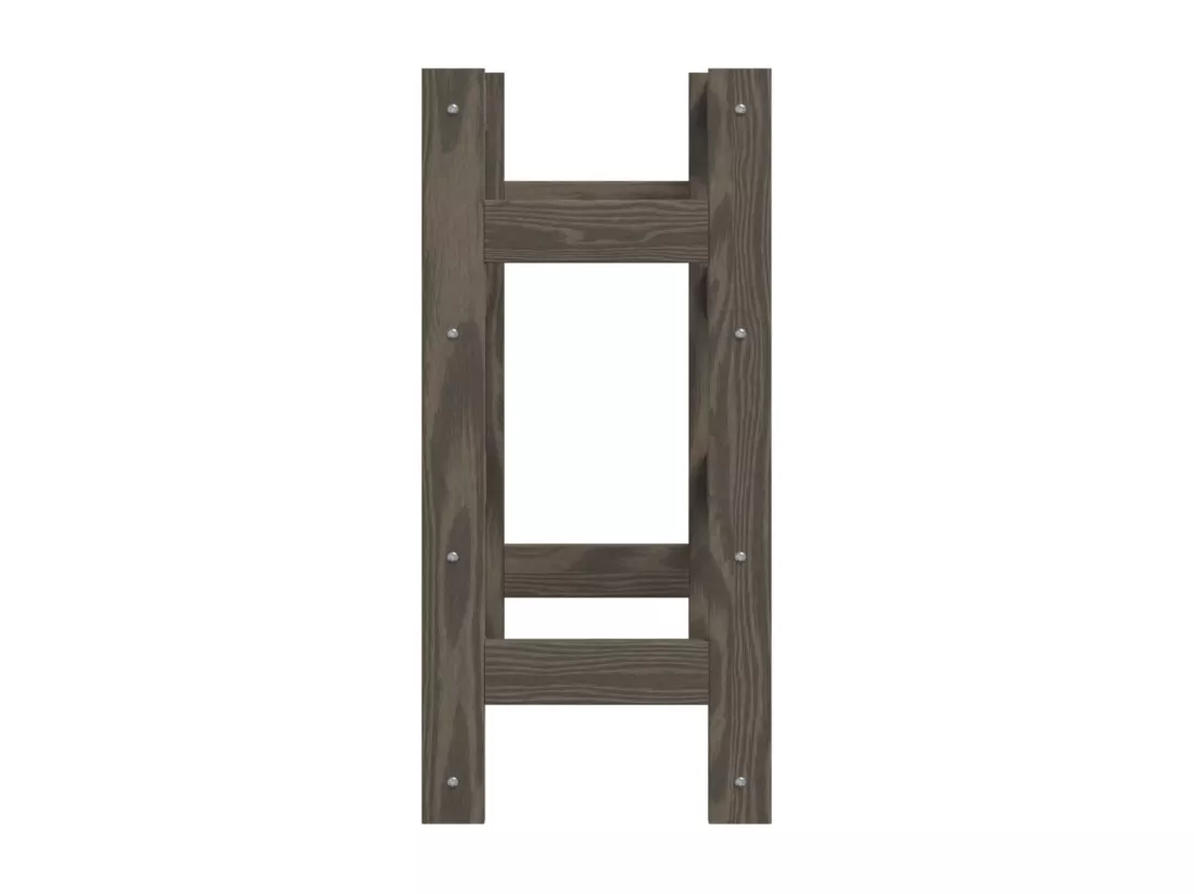 Casier à bouteilles pour 16 bouteilles gris bois pin solide