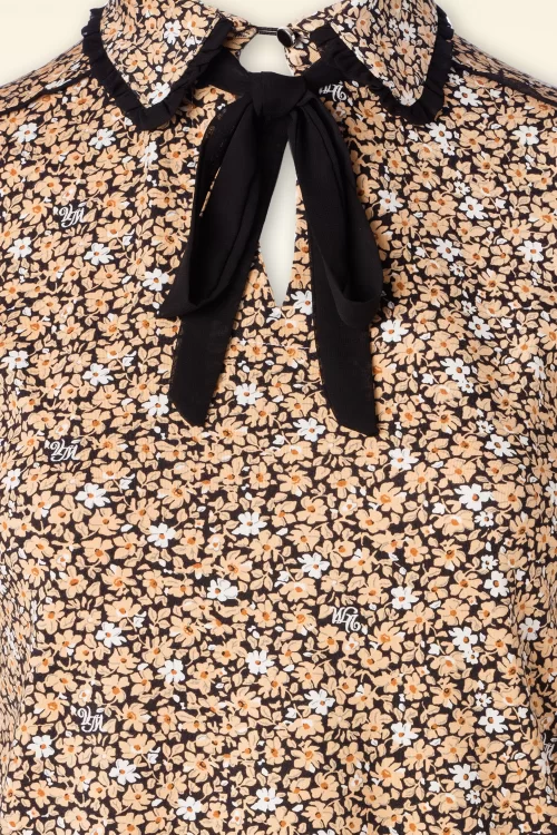 Vive Maria Golden flower blouse in geel