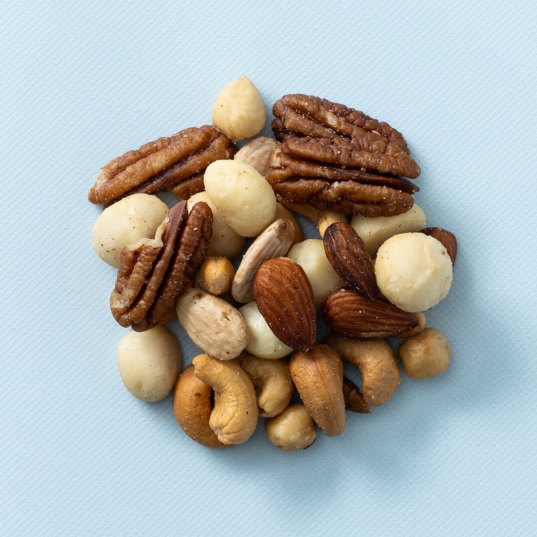Macadamia notenmix gebrand gezouten