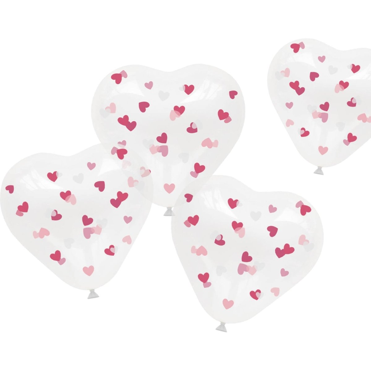 Roze Hartjes Ballonnen 30cm 4st