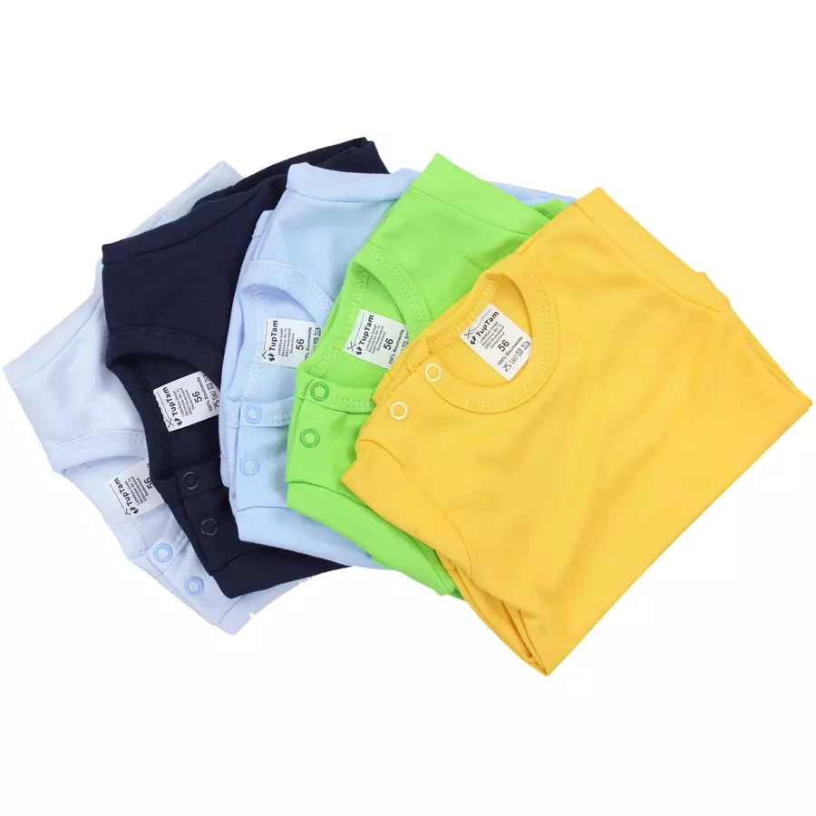 TupTam Jungen Baby Body Kurzarm 5er Pack gelbgrün