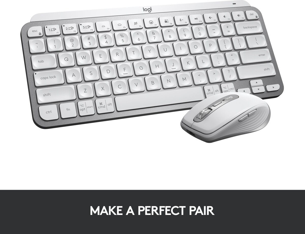 Logitech - Mx Keys Mini Minimalistisk Tastatur - Hvid - Nordisk Layout