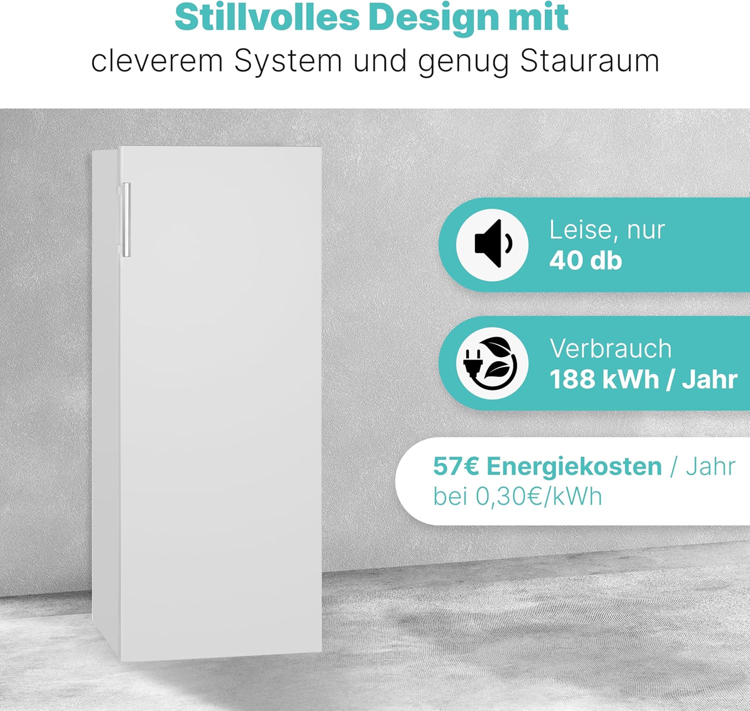 Congélateur 165L blanc Bomann GS7317-1-blanc, Volume net : 165 litres, pose libre, Éclairage intérieur à LED, Température réglable, silencieux, economique Congélateur 4 étoiles