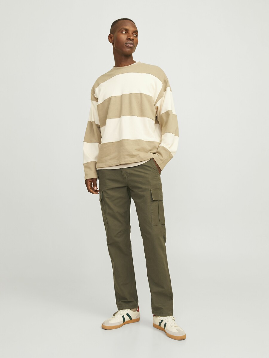 JACK & JONES<br>Calças cargo com a barra dobrada