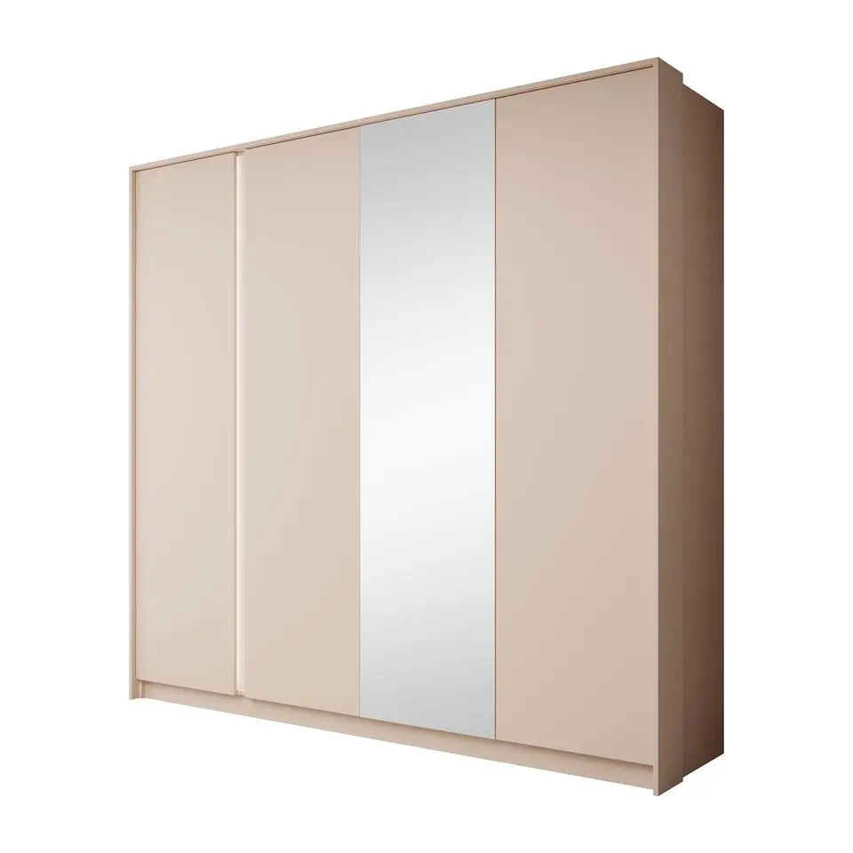 Meubella - Kledingkast Desert - Beige - 220 cm - Met spiegel