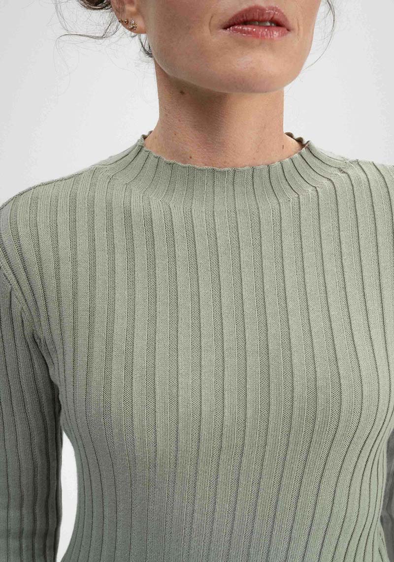 Mela Strickpullover Namari Knit Green Clay