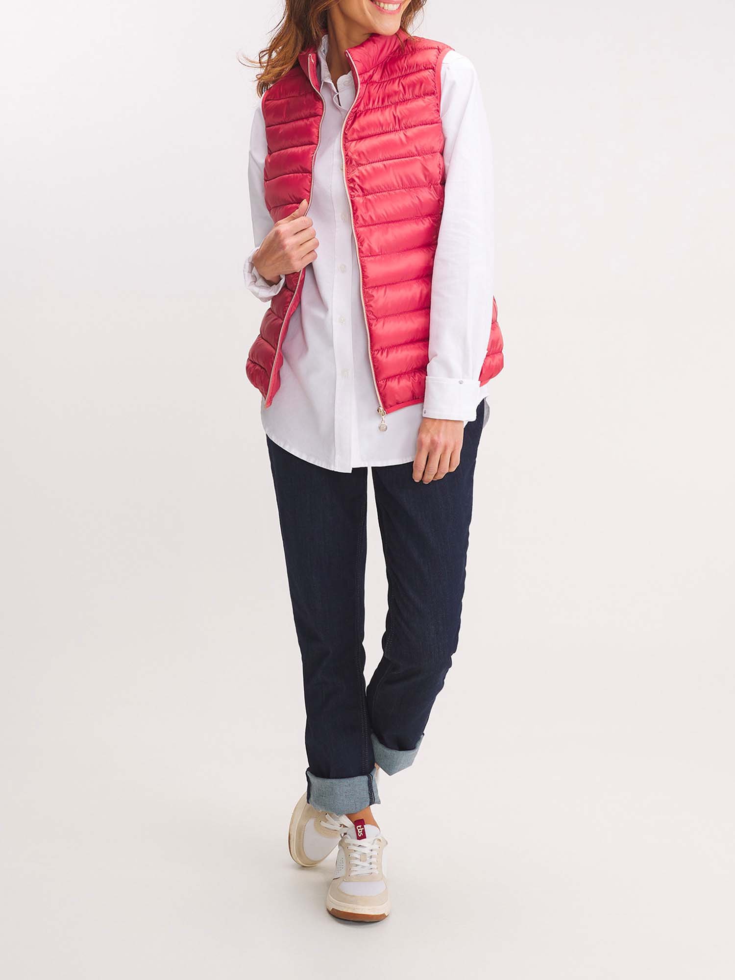 Doudoune Femme Sans Manches Rose