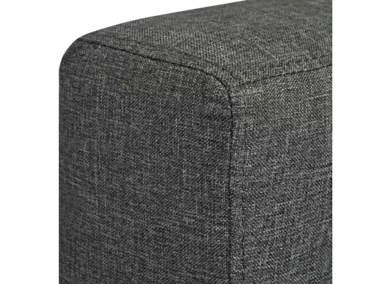 Canapé à 2 places Tissu Gris foncé