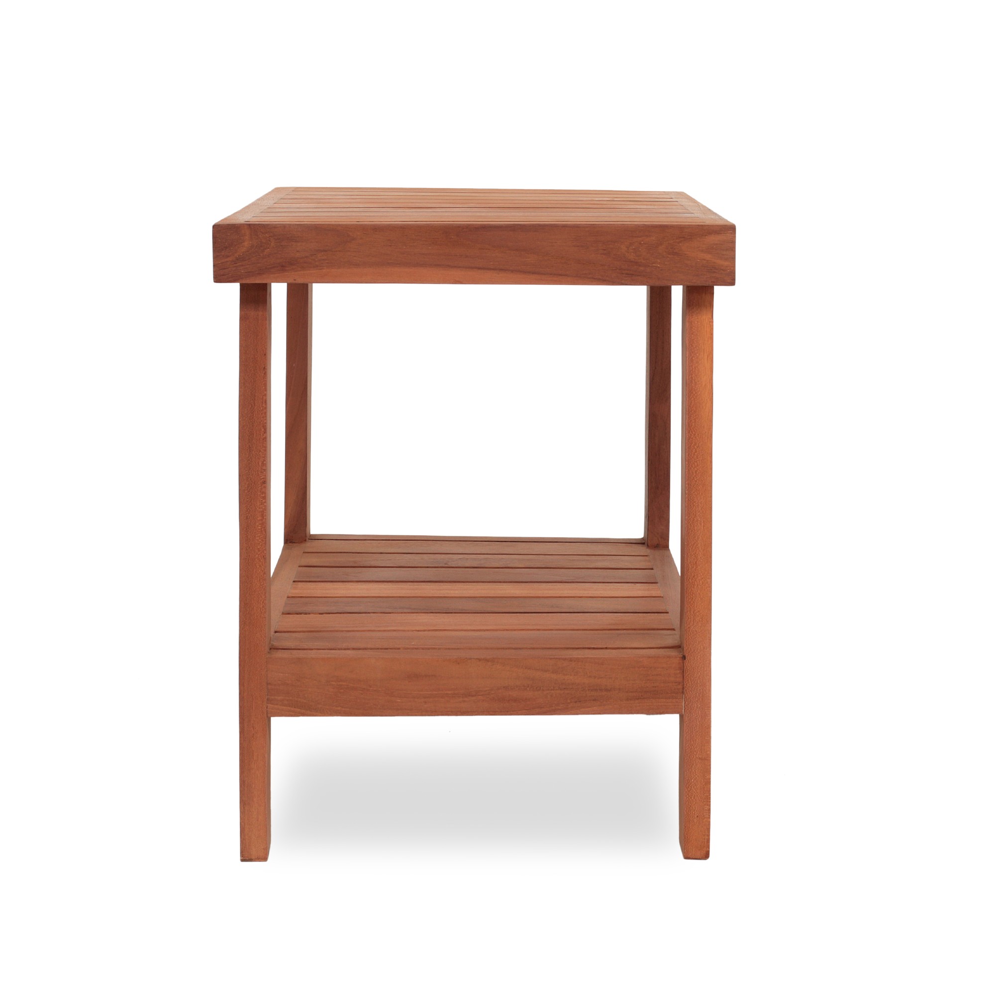 Beistelltisch 'Harrie', Teak, B 44 cm, T 34 cm, H 43 cm von fischer's lagerhaus