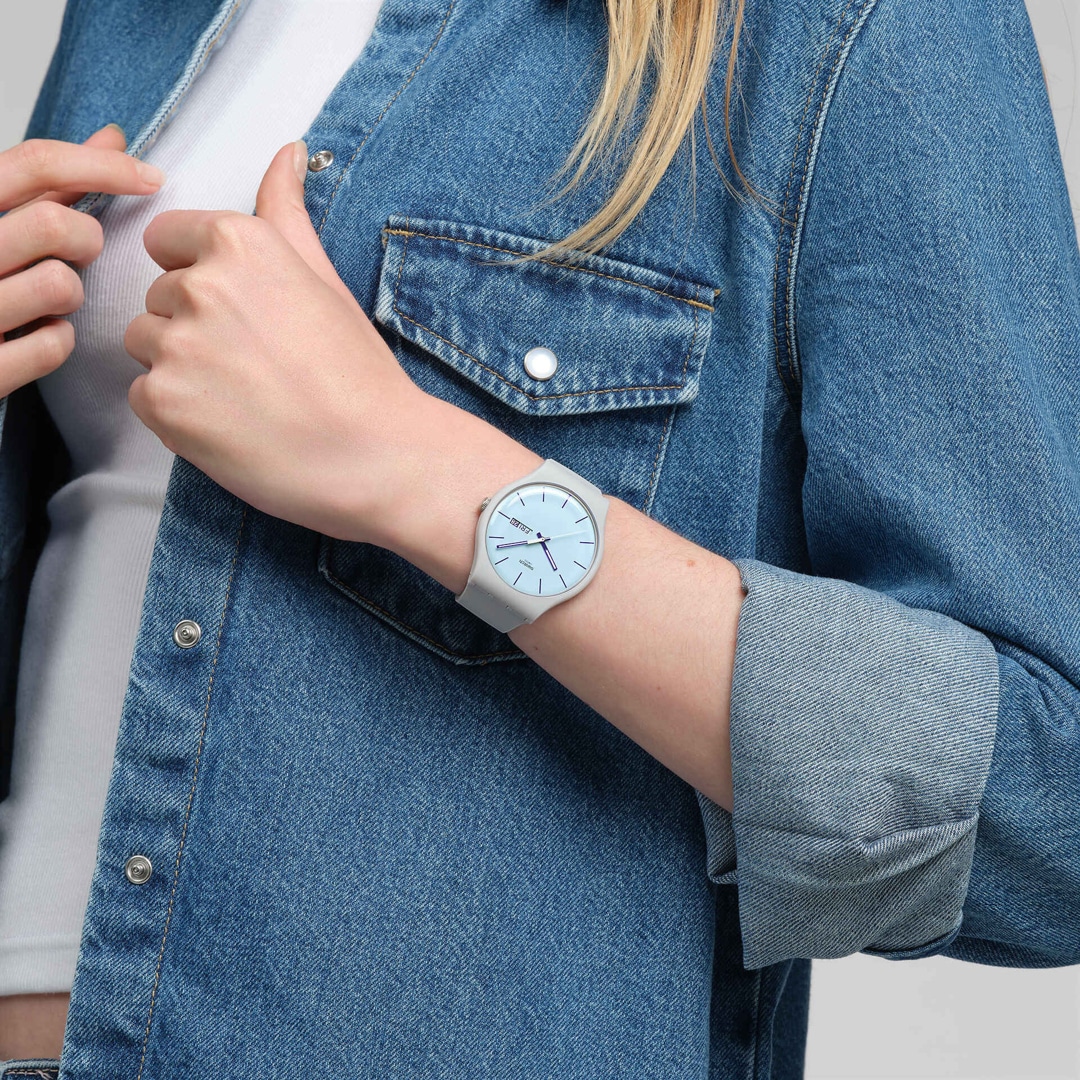 Swatch Original 41 Biosourced Blueberry Sky