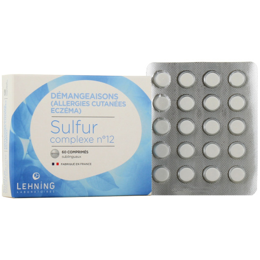 Lehning Sulfur complexe n°12 - Homéopathie : eczéma, démangeaisons