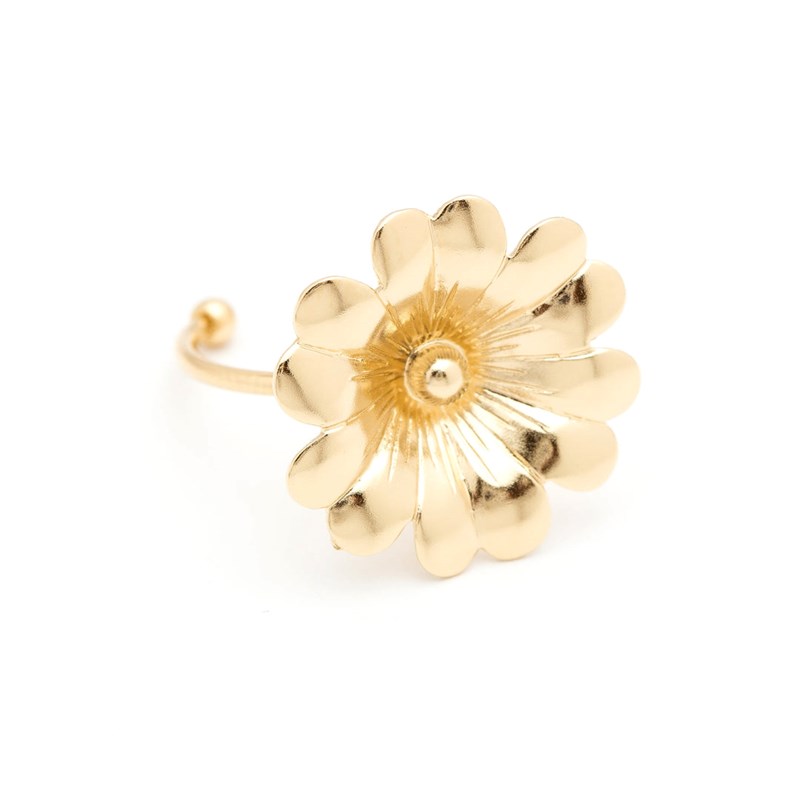 maxi bague fleur doré à l'or fin - THÉIA