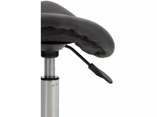 Lot de 2 Tabouret de bureau - Similicuir - Gris - Reno