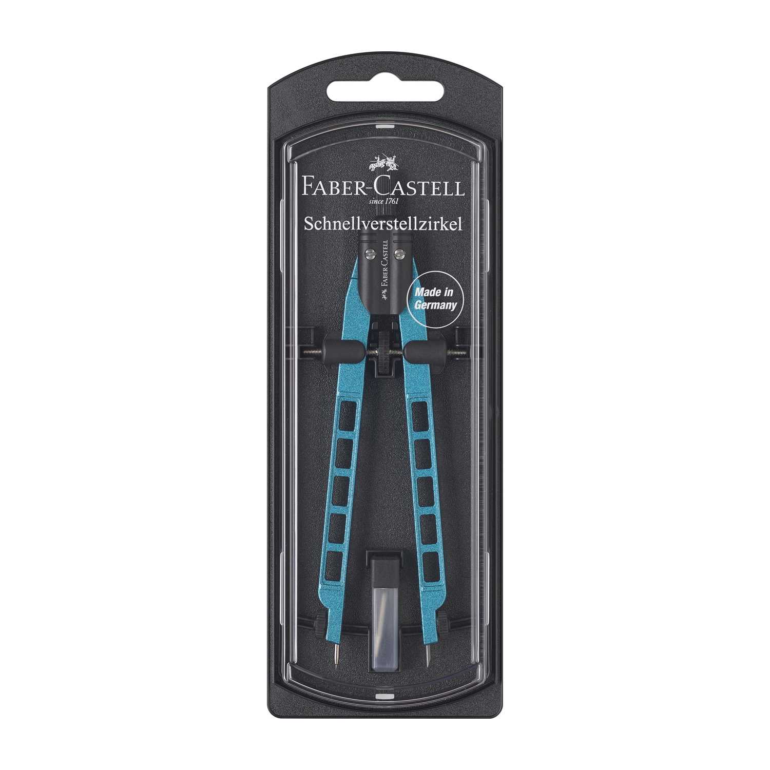 Faber-Castell Schnellverstellzirkel türkis inkl. Ersatzminen