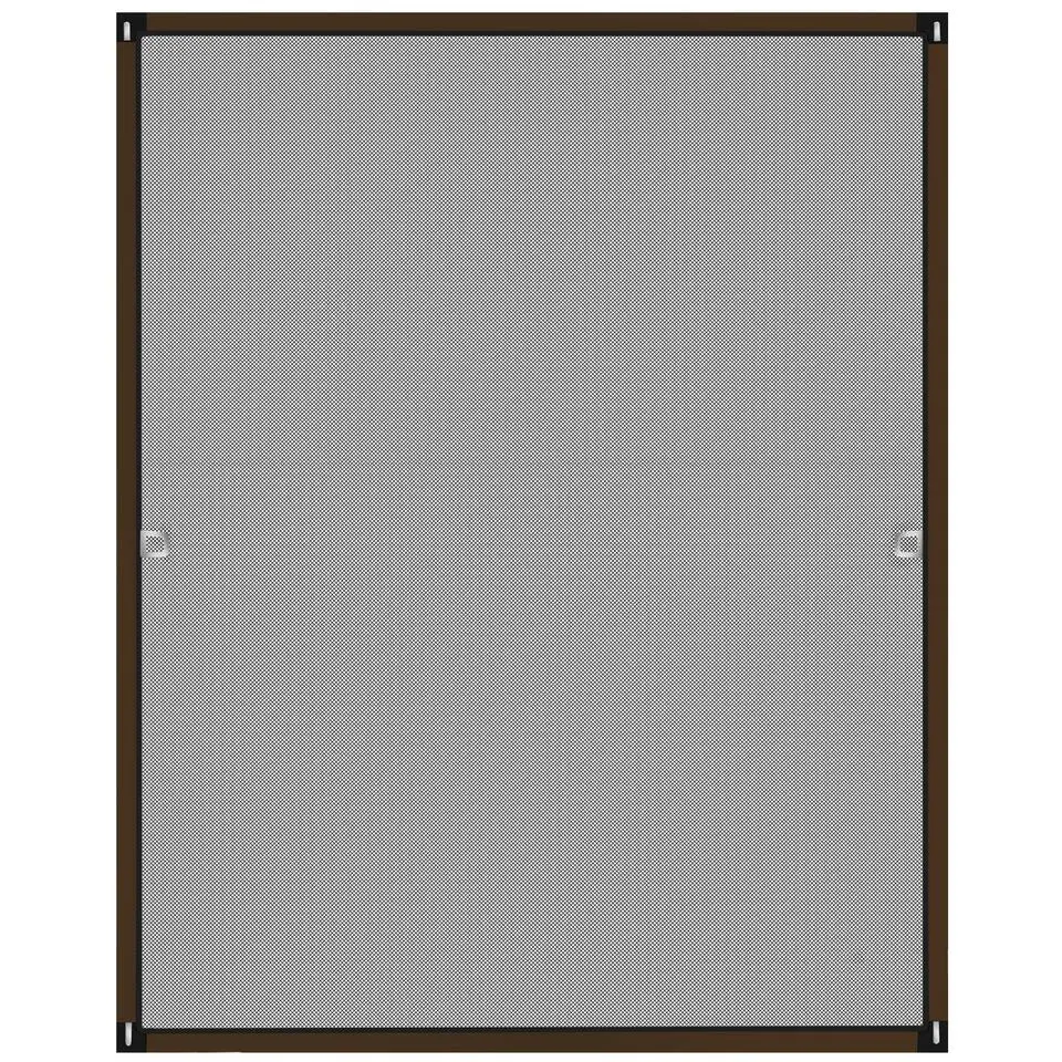 tectake Vliegenhor voor raamkozijnen - 100 x 120 cm - Bruin