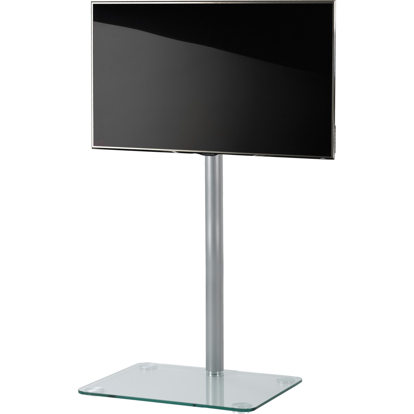 VCM Universal TV VESA Standfuß Ständer Fernseh Rack Alu Glas Alani