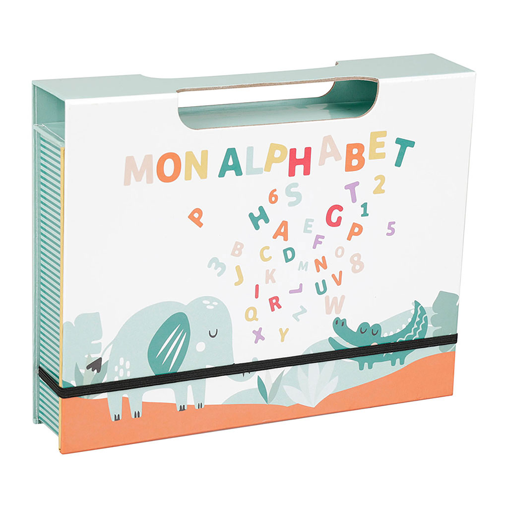 Tableau alphabet et chiffres magnets 23.7x5cm