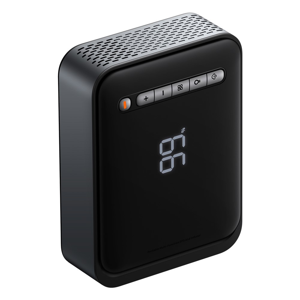 (8000mAh) Powerbank mit Jumpstart Power Starter Funktion Dual USB A / USB C   Auto Starthilfe   Luftpumpe   LED Taschenlampe - Schwarz