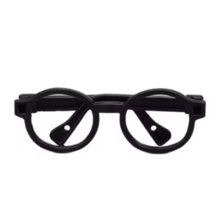 (70x55mm) Monsterhäschen Brille Puppen Zubehör Outfit Verkleidungs Accessoire - Schwarz