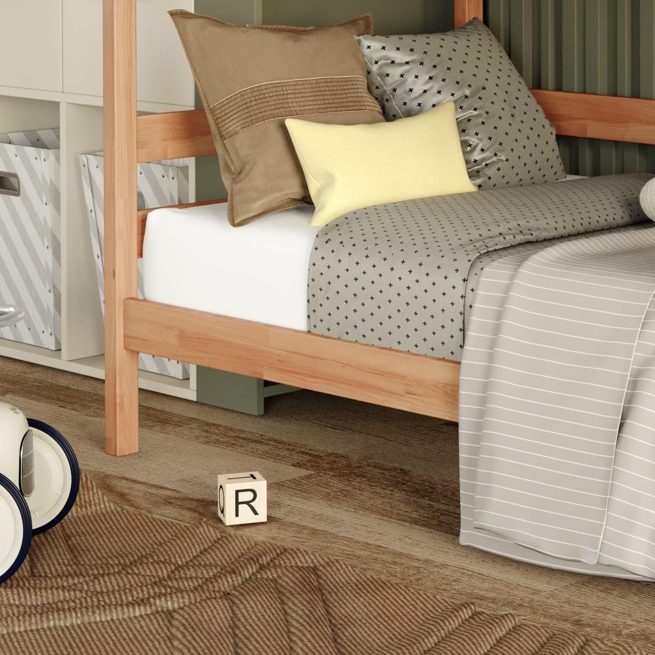 Krok Wood Etagenbett Kinderbett Doppelbett Jugendbett Sydney aus Massivholz in Buche 90×200×160 cm