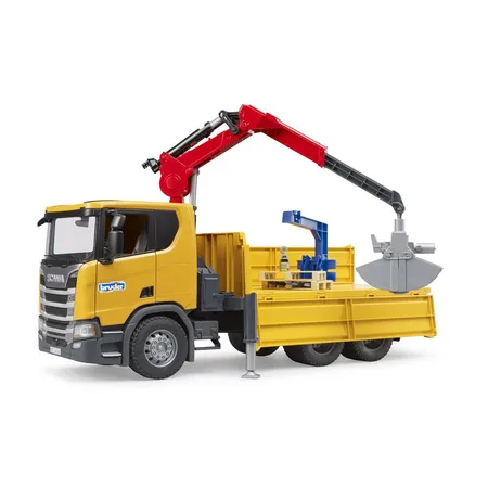 BRUDER® Scania Super 560R Baustellen- LKW Kran und 2 Paletten