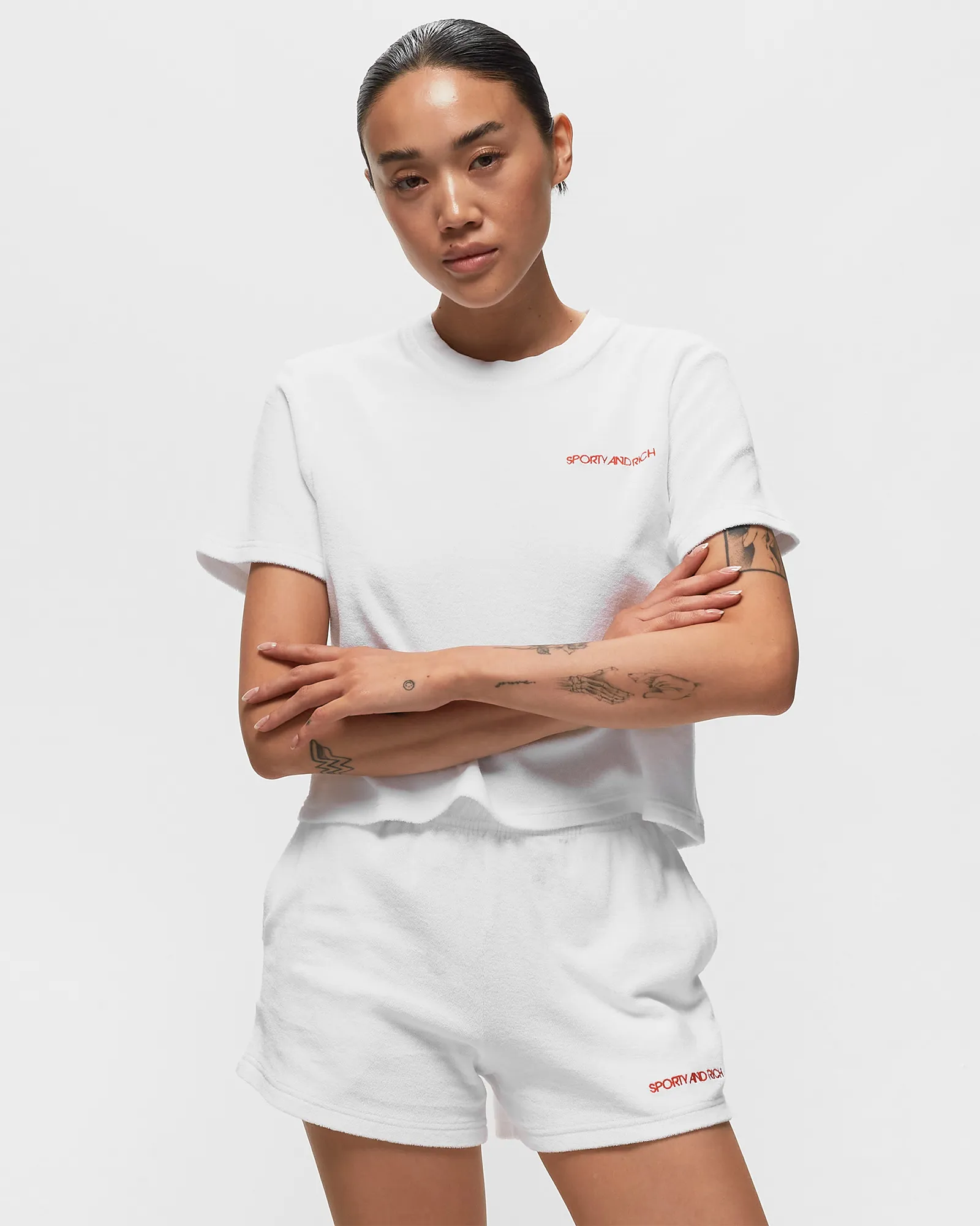 Sporty & Rich Disco Terry Cropped Tee