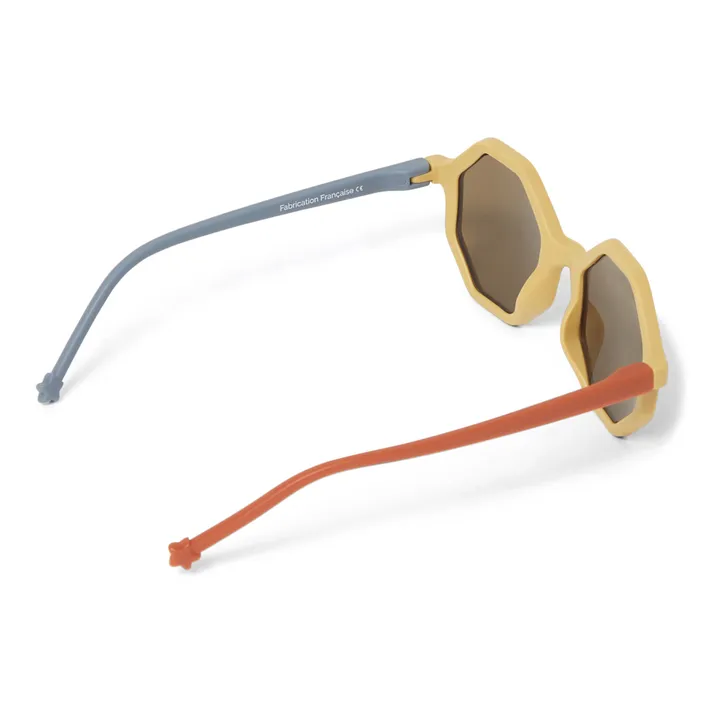 YEYE Lunettes de Soleil Tricolore | Jaune moutarde
