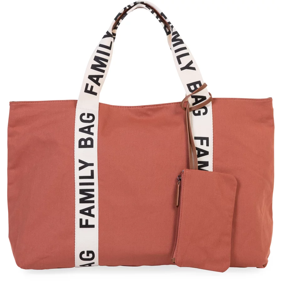 CHILDHOME Family Bag Signatur Canvas terracotta