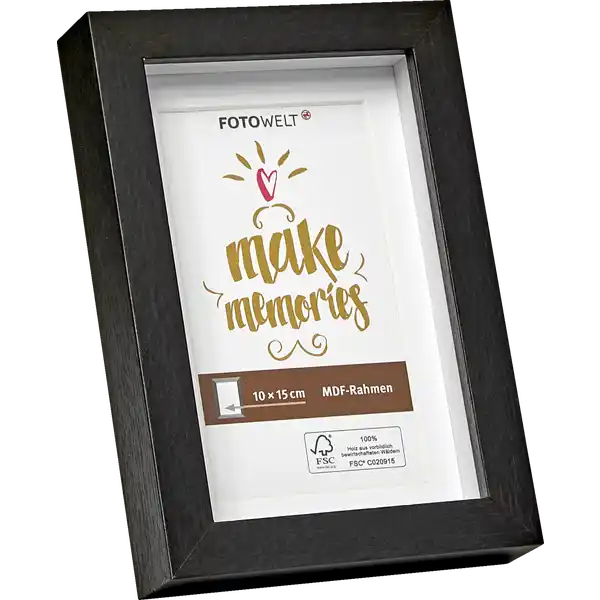 MDF KLASSISCH SCHWARZ 10X15 CM