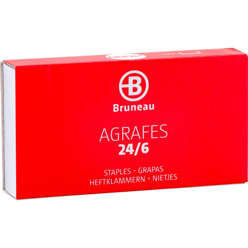Agrafe Bruneau 24/6 galvanisée – Boîte de 1000
