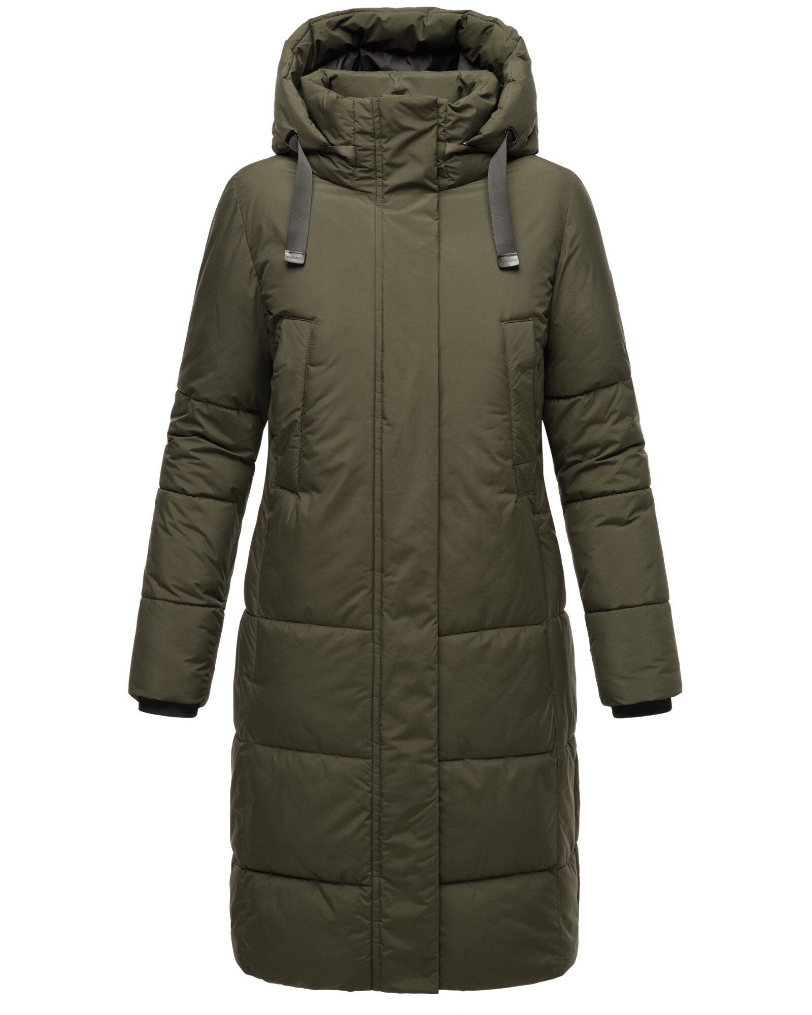 MARIKOO Damen Winter Steppmantel Jacke Parka Recycelt Warm Mantel mit Kapuze & Recyceltes Obermaterial Laryaa