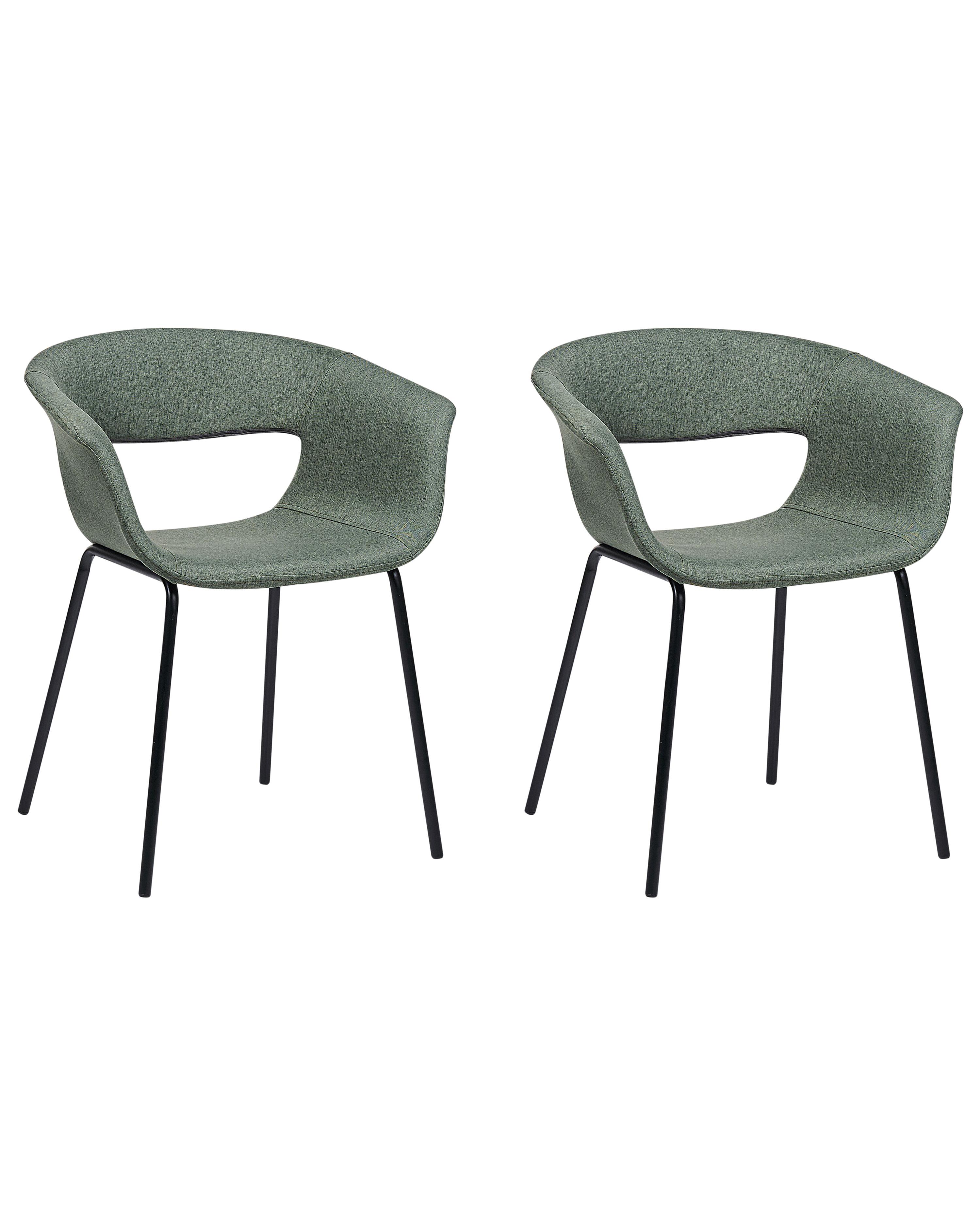 Set van 2 eetkamerstoelen ELMA Donkergroen