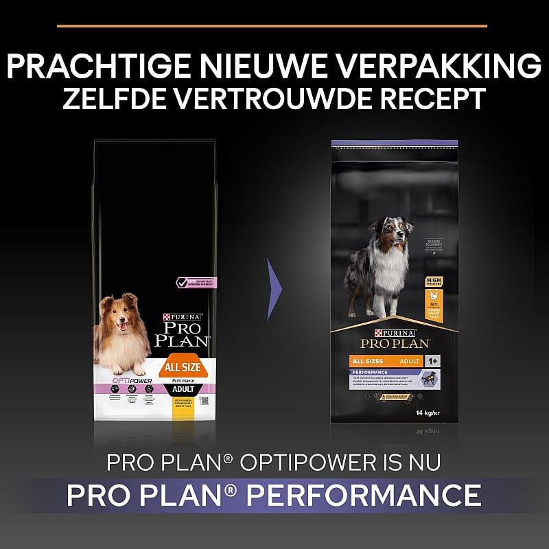 Purina Pro Plan All Sizes Adult Performance Hondenvoer 14 kg | 12831