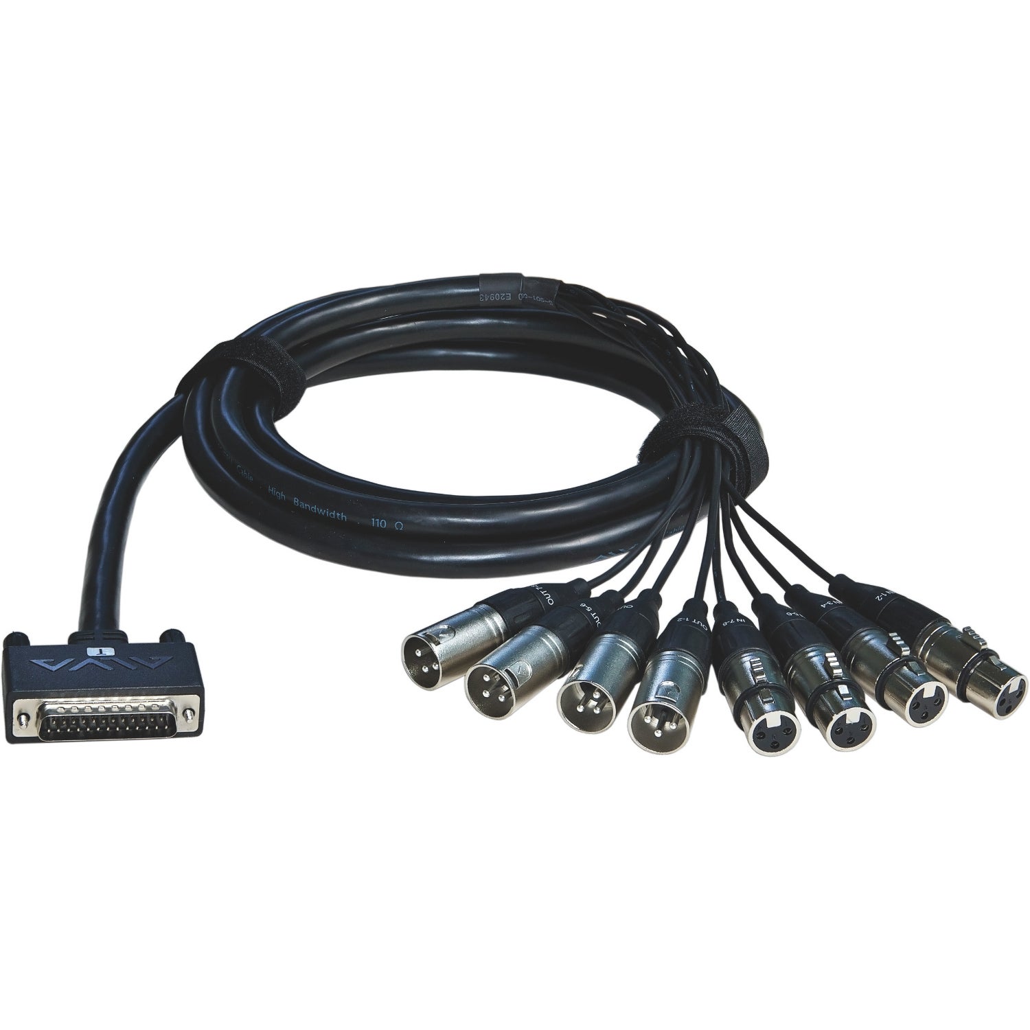 Alva AES25-4F4M1 D-sub 4x XLR-F & 4x XLR-M 1m multikabel